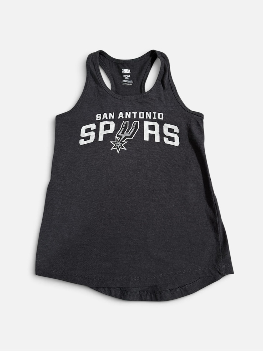 NBA San Antonio Spurs Gray Little Girls Racerback Tank
